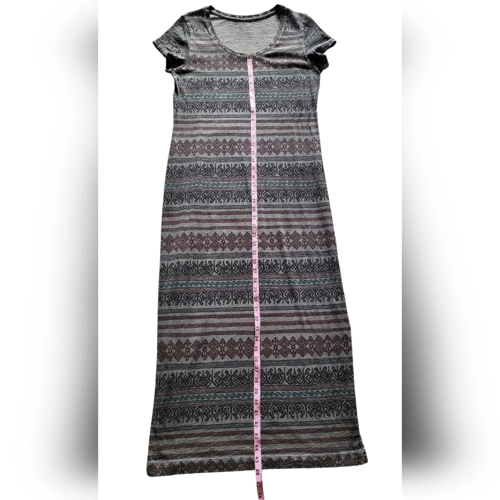 Peruvian Connection Women T-shirt Maxi Dress 100% Cotton Size M Boho - Picture 6 of 9